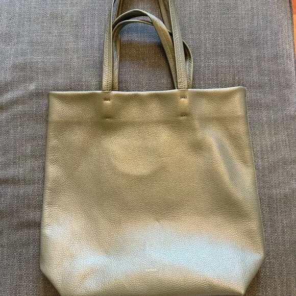 NWOT Cuyana Tall Easy Tote Dark Olive - Picture 2 of 13